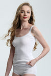 White Swan's Ladies Fancy Knit Camisole, White