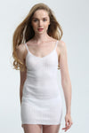 White Swan's Ladies Fancy Knit V Neck Vest, White